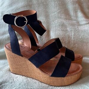 Dolce Vita Stylish Black Wedge Sandals